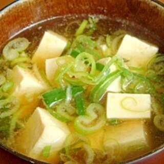 我が家の味噌汁★木綿豆腐とねぎ